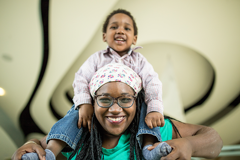 Dominique is still learning about her son Jaycob and loves every minute of it