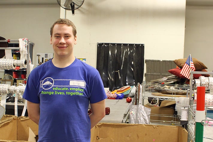 Erik Caldwell is a retail associate making use of Goodwill services