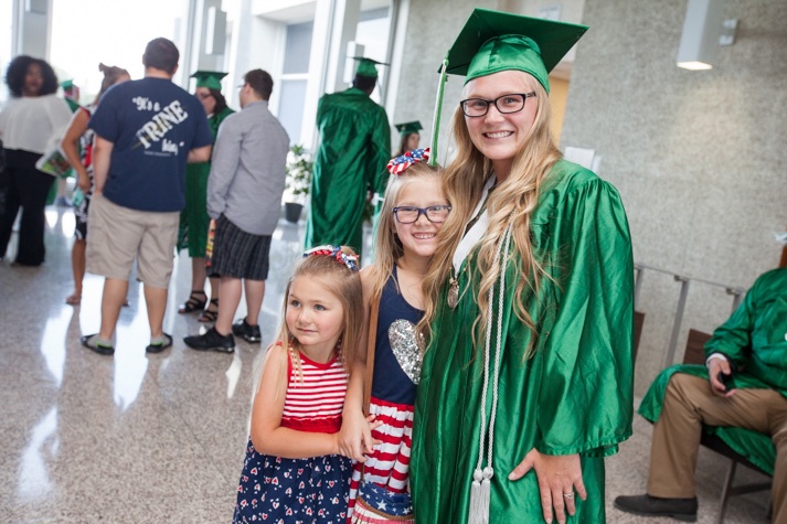 watching their parent graduation instills a respect for education many times