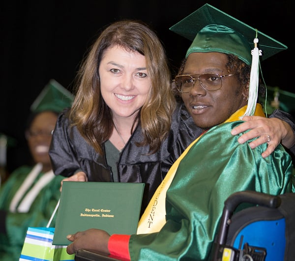 Cordarryl proudly received his diploma