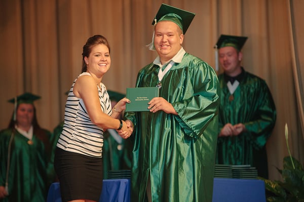 Dylan graduating from The Excel Center